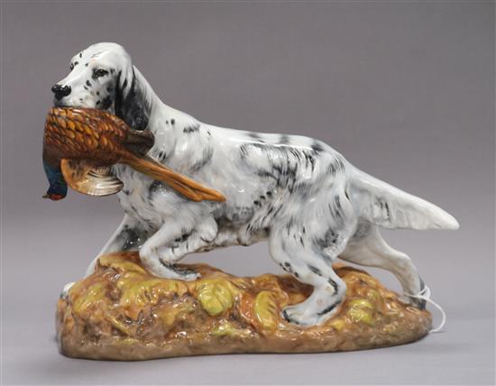 A Royal Doulton Spaniel and pheasant, HN2529 height 21cm